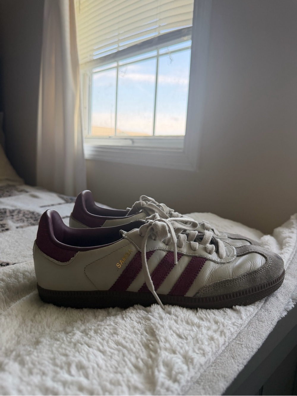 Adidas Samba Sneakers in Raspberry & Grey